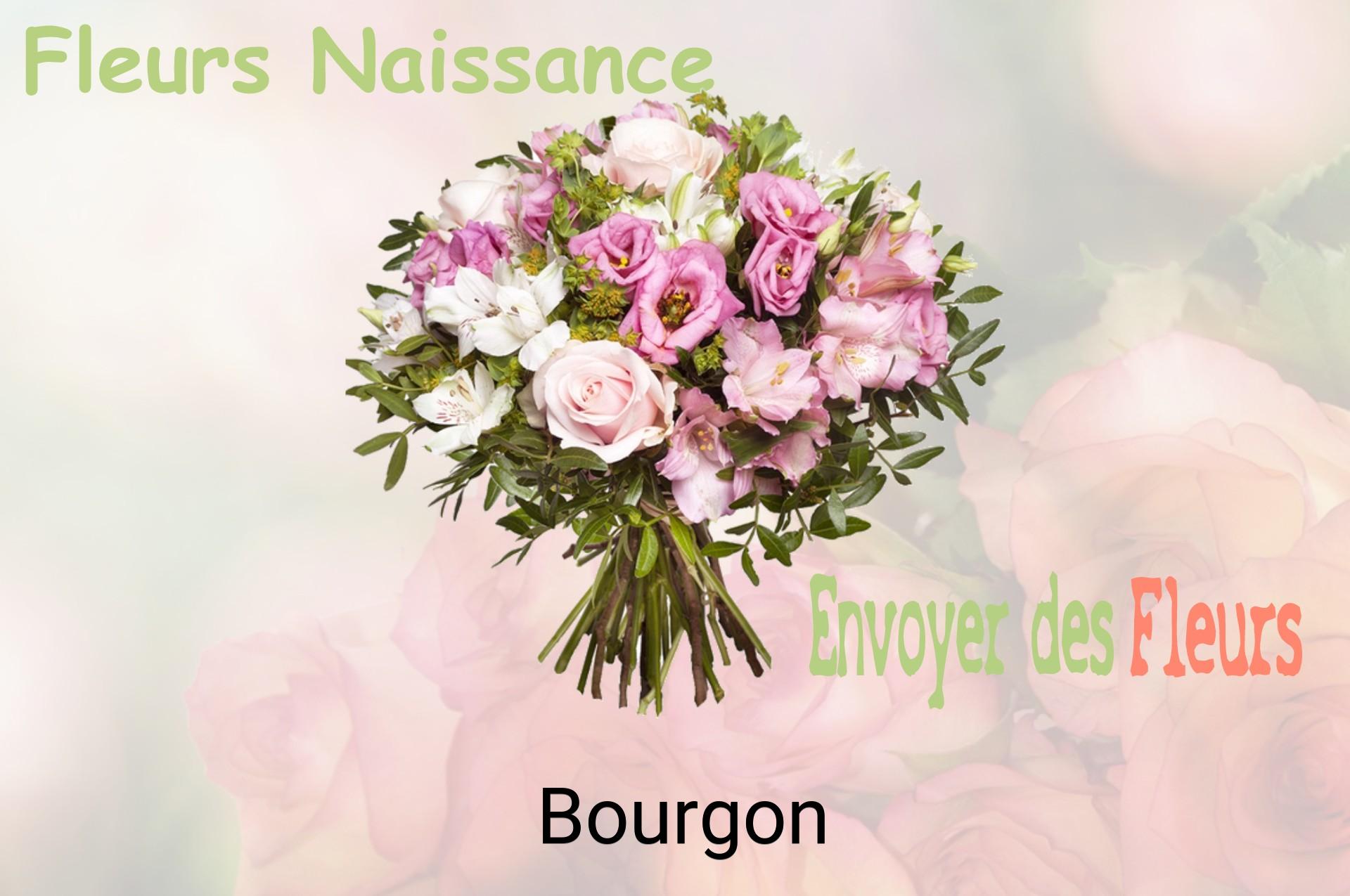 Bouquet de fleurs de naissance livré à Bourgon